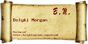 Bolyki Morgan névjegykártya